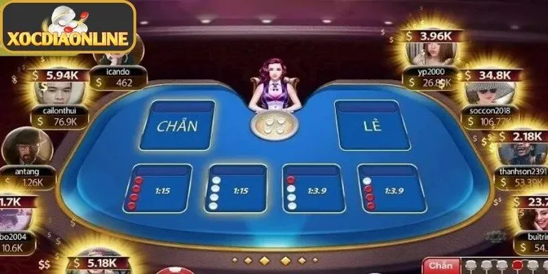 Các bàn chơi xóc đĩa Vivu88 đều đa dạng cửa cược